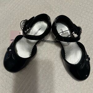 Christine and Jill black Pantone leather shoes  girl  size 7 medium nwt